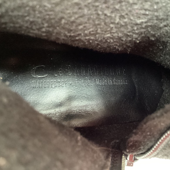 La CANADIENNE Black Suede Waterproof Ankle Boots Size 10 - Picture 8 of 9